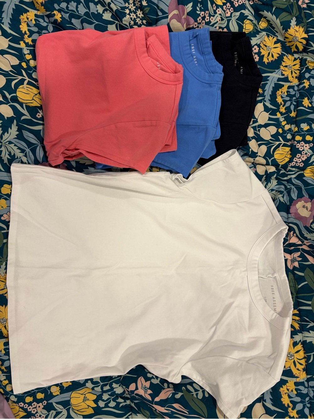 Everyday Short Sleeve Tee - White, Coral, Blue, Navy all 4 included